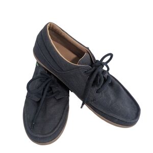 Sanuk canvas lace shoes, navy blue, men's 8.5